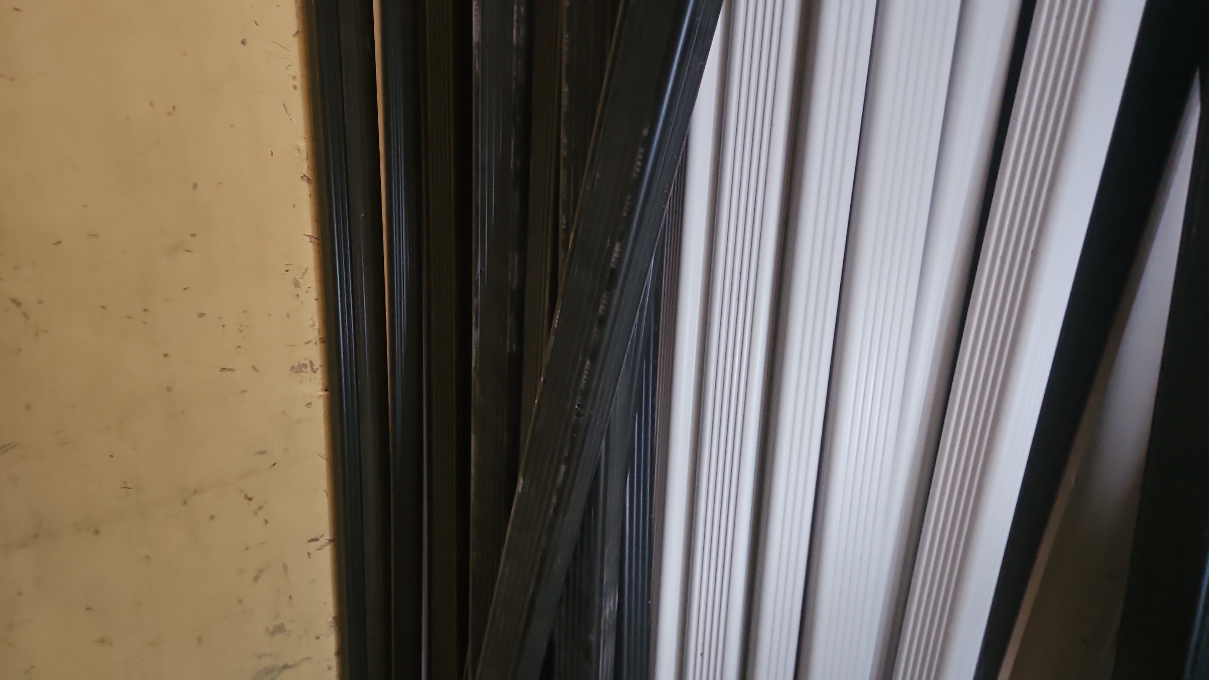 Black white down pipe